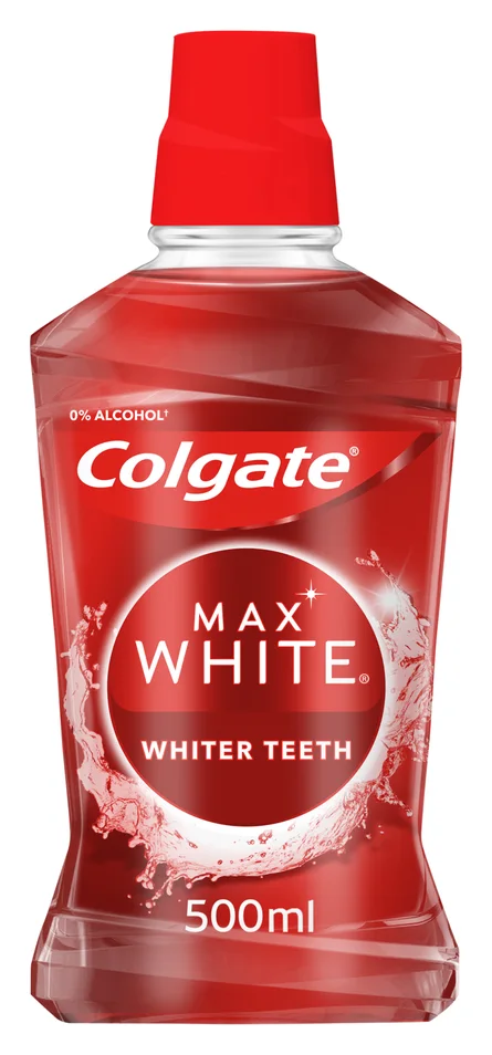 Colgate Max White, 500 ml, efect de albire, fara alcool