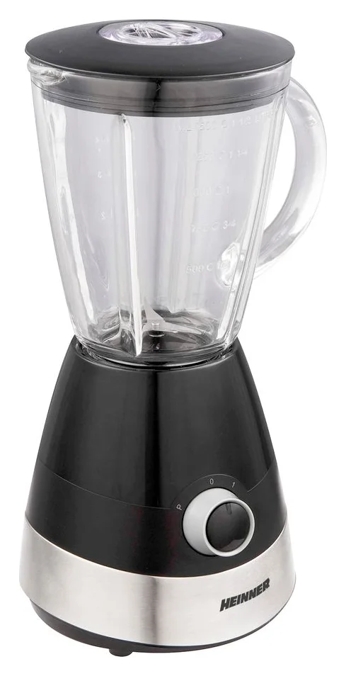 Heinner HBL-550S, 550 W, vas de sticla 1,5 l, 2 viteze si Pulse