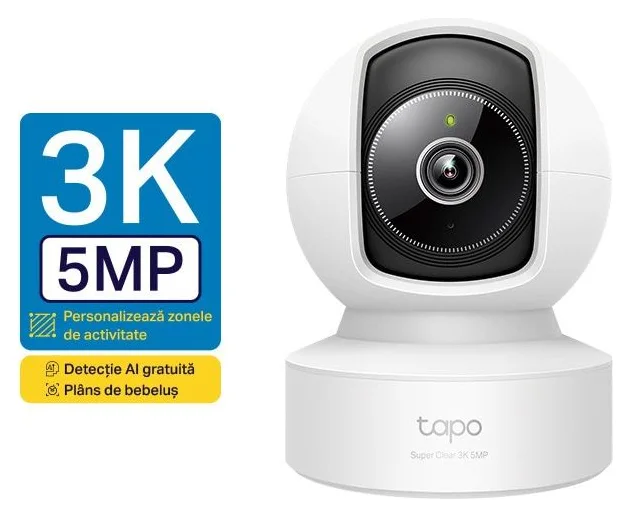 TP-Link Tapo C232, interior, 5 MP, rotire 360°