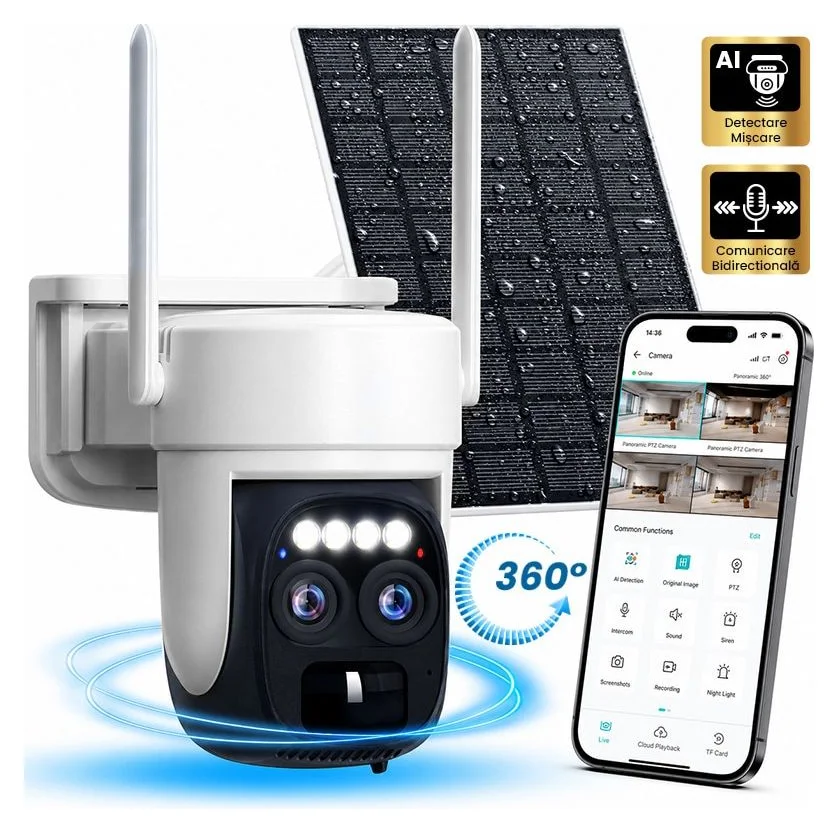 Xenomo X-SAFE, exterior, panou solar 6 W