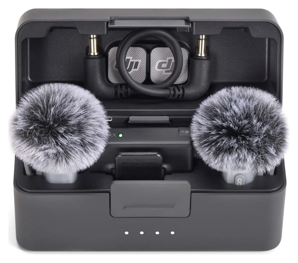 DJI Mic Mini 2, lavaliera profesionala, cu toc de incarcare