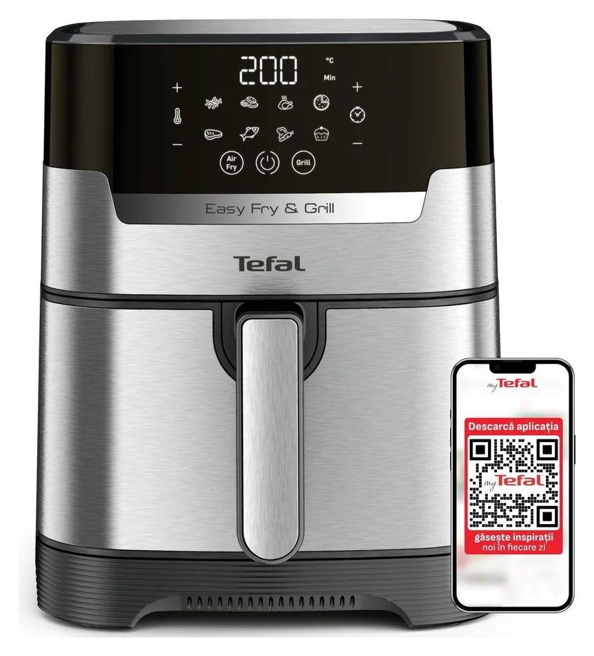 Tefal Easy Fry&Grill 2in1 EY505D15, 1.400 W, 4,2 l, cu placa de grill