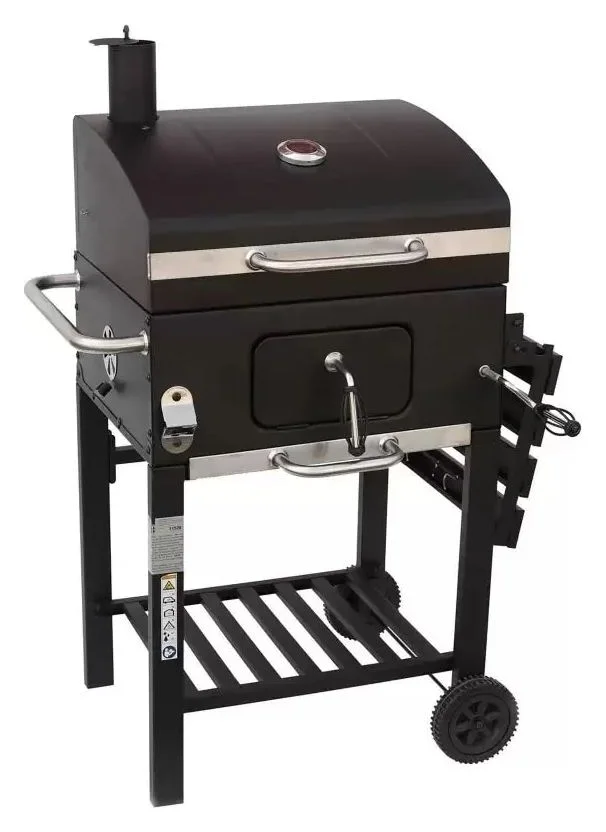 Gratar carbune Grillchef Konfort by Landmann, capac, termometru, 53x42 cm