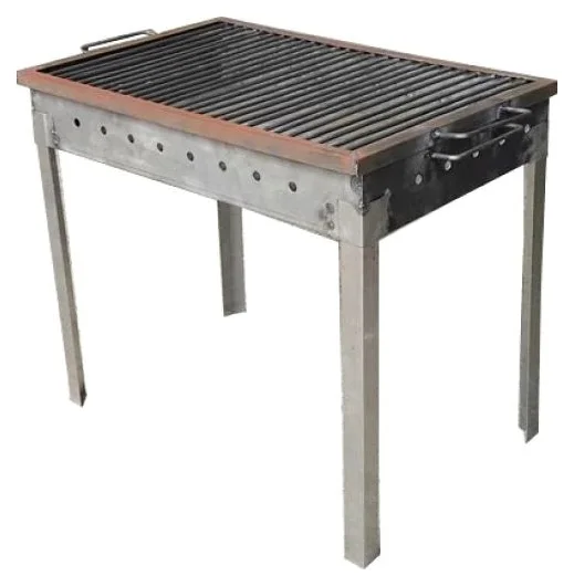 Gratar de gradina traditional din fier, lucrat manual, 30x40 cm