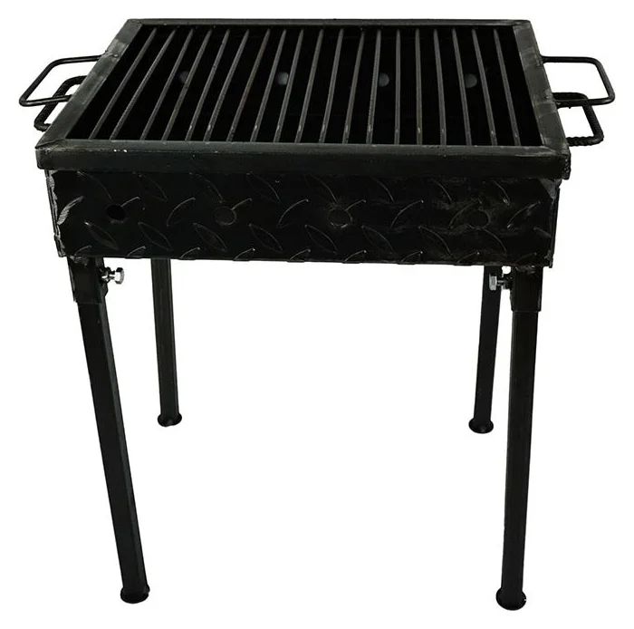 Gratar metalic pe carbuni 50x35 cm, tabla de 3 mm