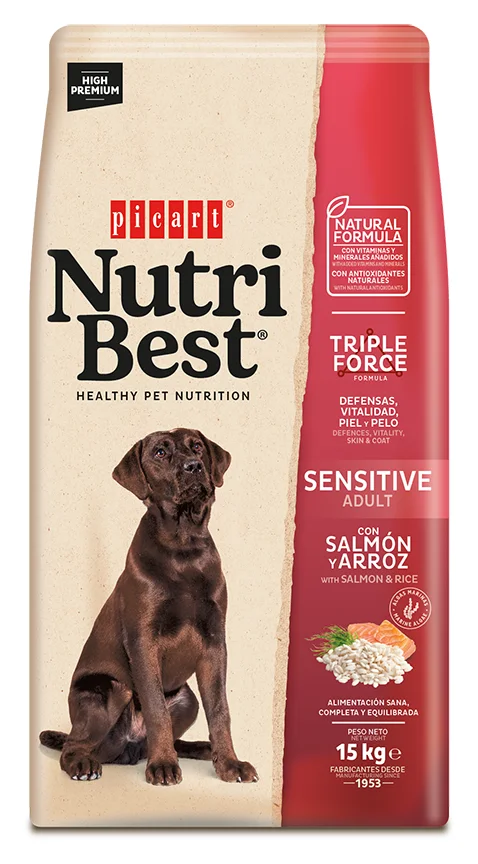Nutribest Adult somon si orez, 15 kg