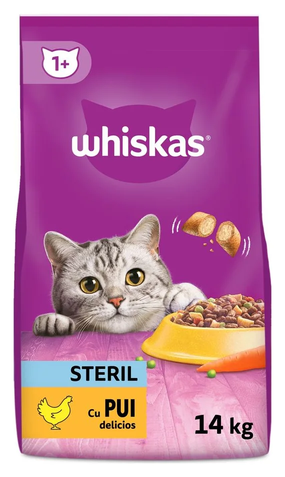 Whiskas pentru pisici sterilizate, sac de 14 kg