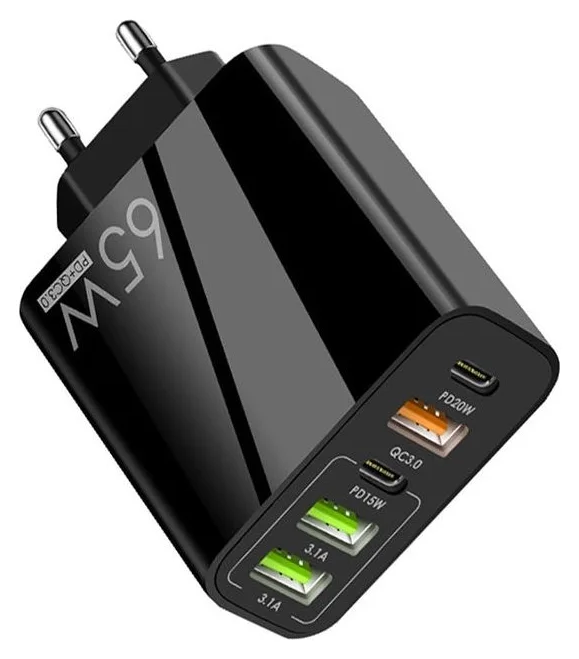 AHA PRINT 65W, cinci porturi, 3 x USB si 2 x Type-C, PD si QC 3.0