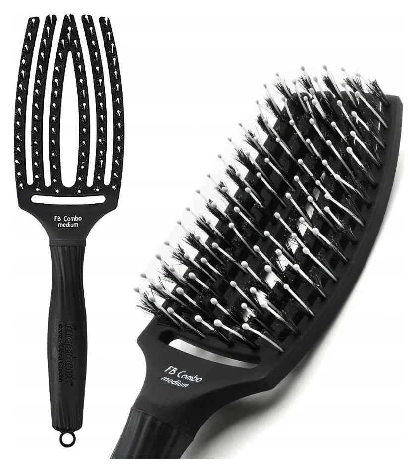 Olivia Garden Fingerbrush Combo, peri de mistret si nailon