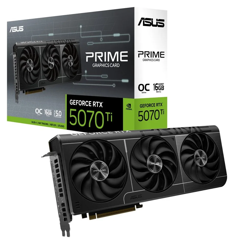 ASUS PRIME RTX 5070 Ti OC, 16 GB GDDR7, 256 biti