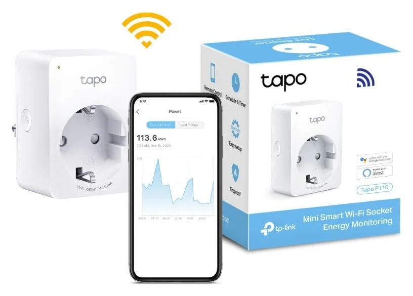 TP-Link Tapo P110, 16 amperi si contor