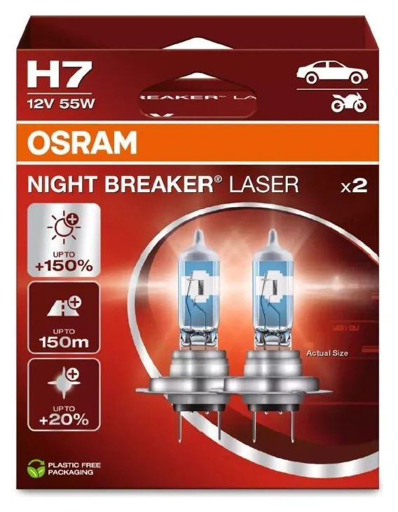Osram Night Breaker Laser, halogen, set 2 bucati
