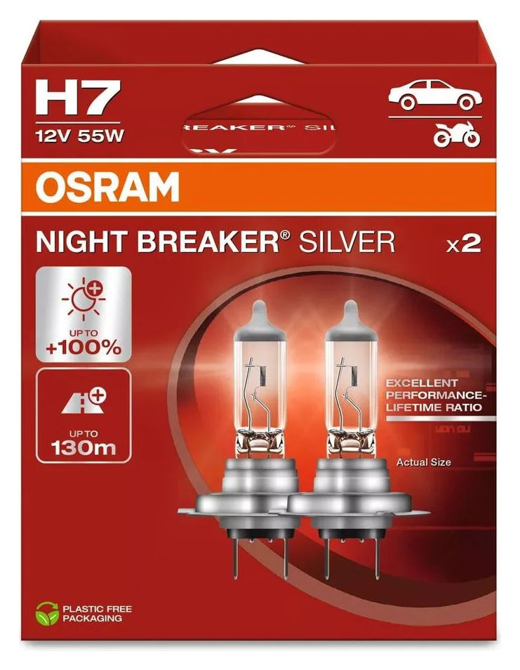 Osram Night Breaker Silver, halogen, set 2 bucati