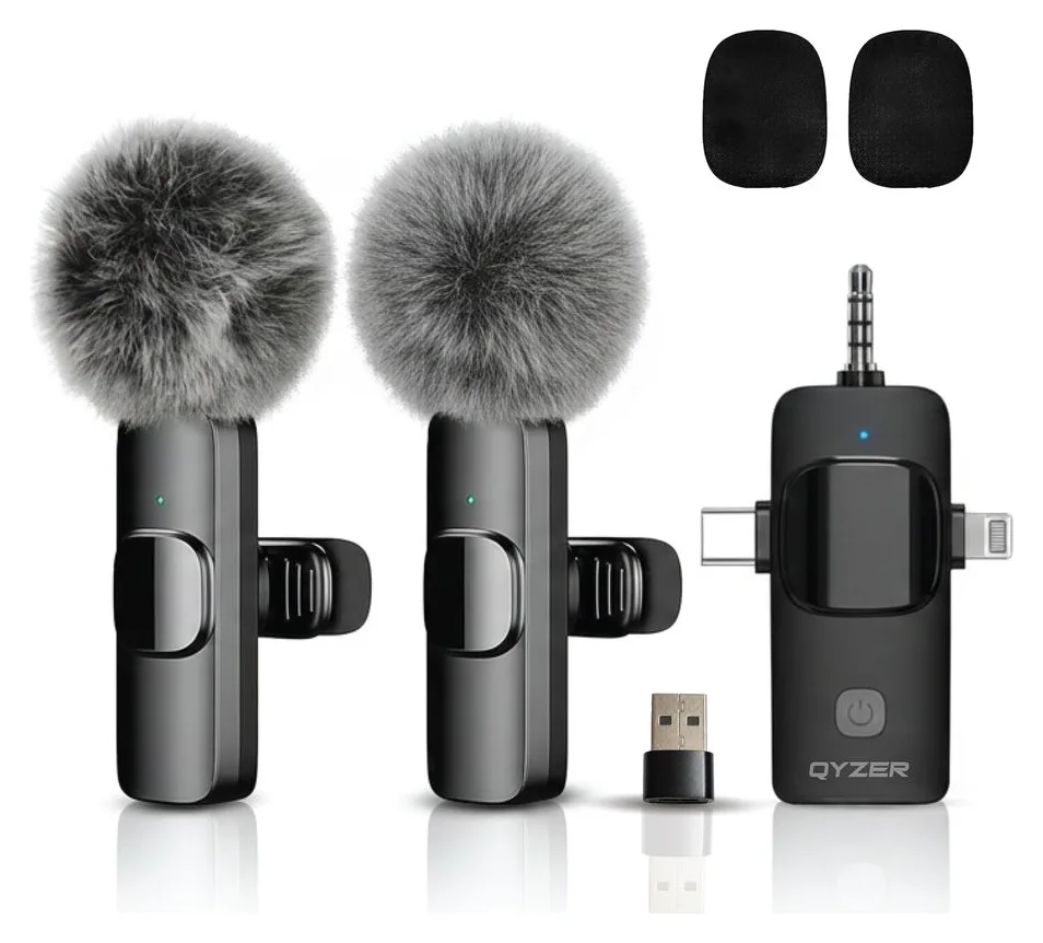 Qyzer, set 2 lavaliere wireless, 100% pozitive