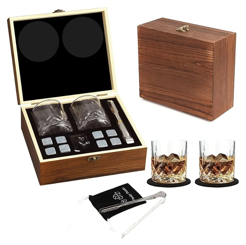 KASAY, 2 pahare de whisky cu 8 pietre