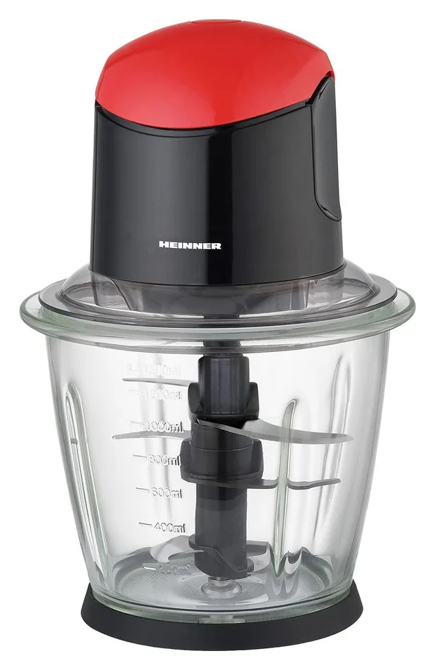 Tocator Heinner HMC-K500BKR, 500 W, bol de sticla 1,5 l, angrenaj metalic
