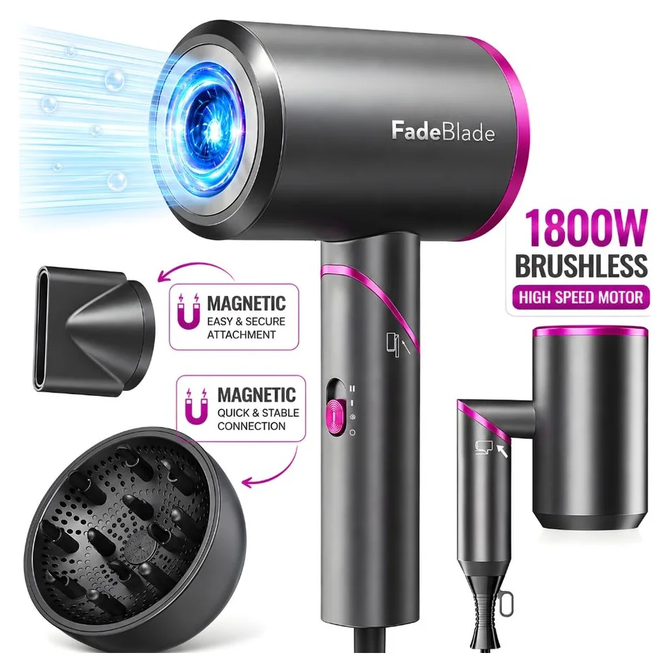 FadeBlade Max Pro, pliabil, 1.800 W