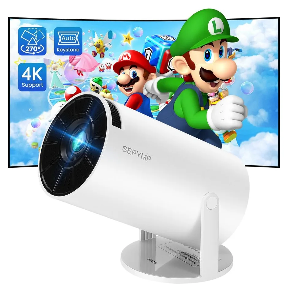 SEPYMP portabil, 6.000 lumeni declarati, Android 12, lampa de 60 W