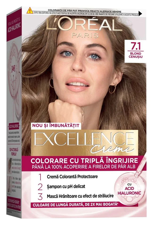 L'Oreal Excellence Creme, permanenta cu amoniac, 192 ml